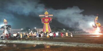 पूरे शहर में रावण है जलने को तैयार…आज शाम 5 से रात 11 बजे तक होगा रावण दहन